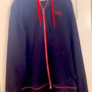 Men’s under armour hooded zipper jacket.
